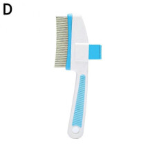 (Blue Dense) Pet Hair Removal Comb Flea Comb, 2025 Cat Grooming Brush with Release Button