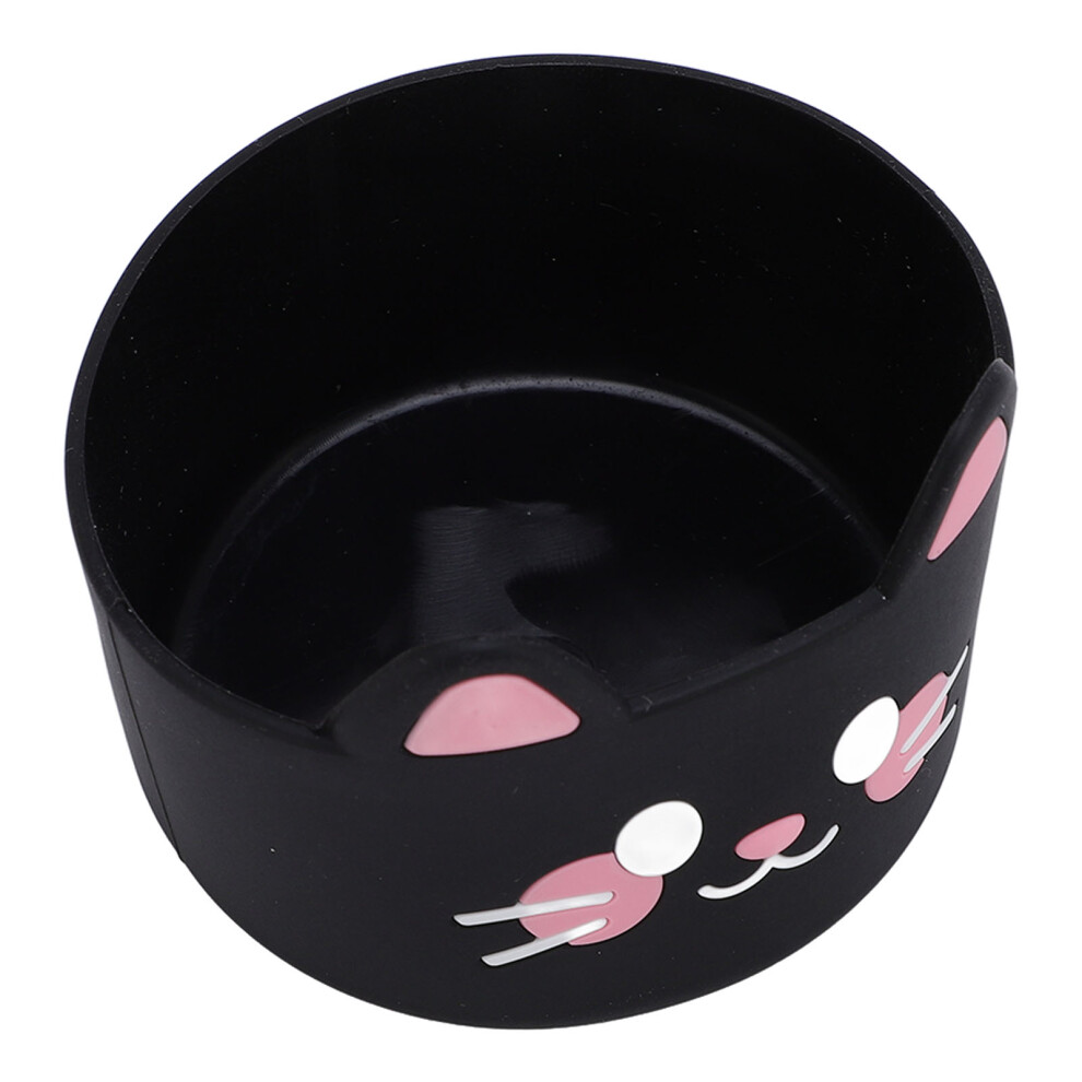 3pcs Silicone Cat Cup Sleeves for Baby & Water Bottles, Black, 8x6cm