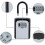 Key Safe with Shackle And Combination Lock, 4-digit Key Box with Code for Outdoors, Small Key Safe for House Keys Hideout, Etc. (silver) Tw 18
