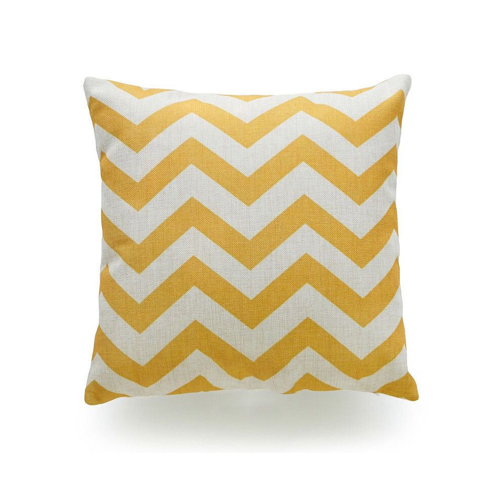 (Wave) Case Decorative Pillow Mustard Geometric Fall Cover Autumn Cushion Yellow
