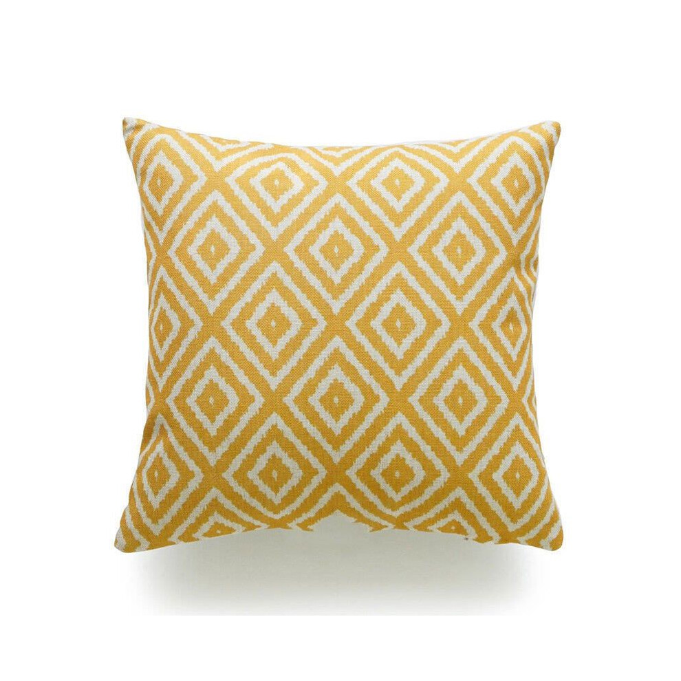 (Diamond) Case Decorative Pillow Mustard Geometric Fall Cover Autumn Cushion Yellow