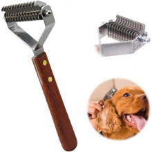 14 Blades Undercoat Rake, Professional Pet Deshedding Comb Grooming Stripping Tool for Dogs and Cats (6.2cm)