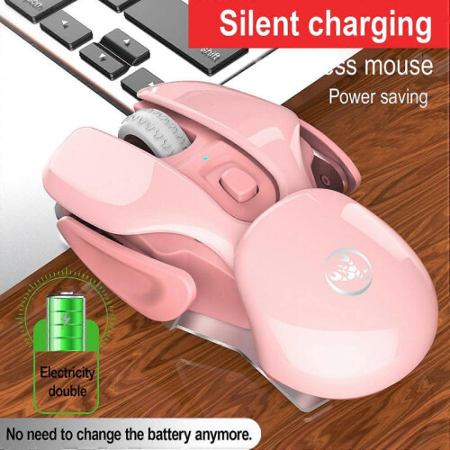 Wireless Mouse Silent Rechargeable 1600DPI 2.4GHz for PC Laptop Home Desktop 1
