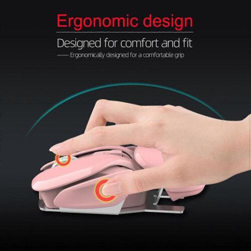 Wireless Mouse Silent Rechargeable 1600DPI 2.4GHz for PC Laptop Home Desktop 2