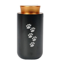 (Footprints Black) Pet Urn Casket for Ashes Cremation Bangle Casket Sympathy Gift Supplies for Pet Memorial Jewelry Accessories