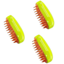 3PCS Pet Grooming Brush Hair Remover Hot Steam Technology Rechargeable Shedding Brush for Cats Rabb