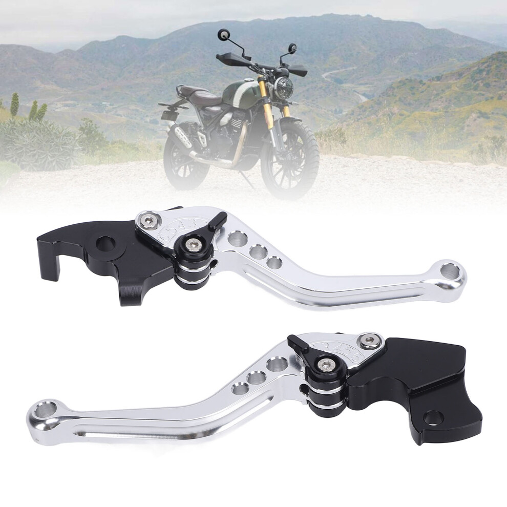Aluminum Short Brake Clutch Levers For Scrambler 400X, Speed 400/ T4 2023-2025, Silver 9321330196104