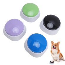 4Pcs Pet Training Buzzer Voice Recorder 30s Playback Black Blue Purple Green