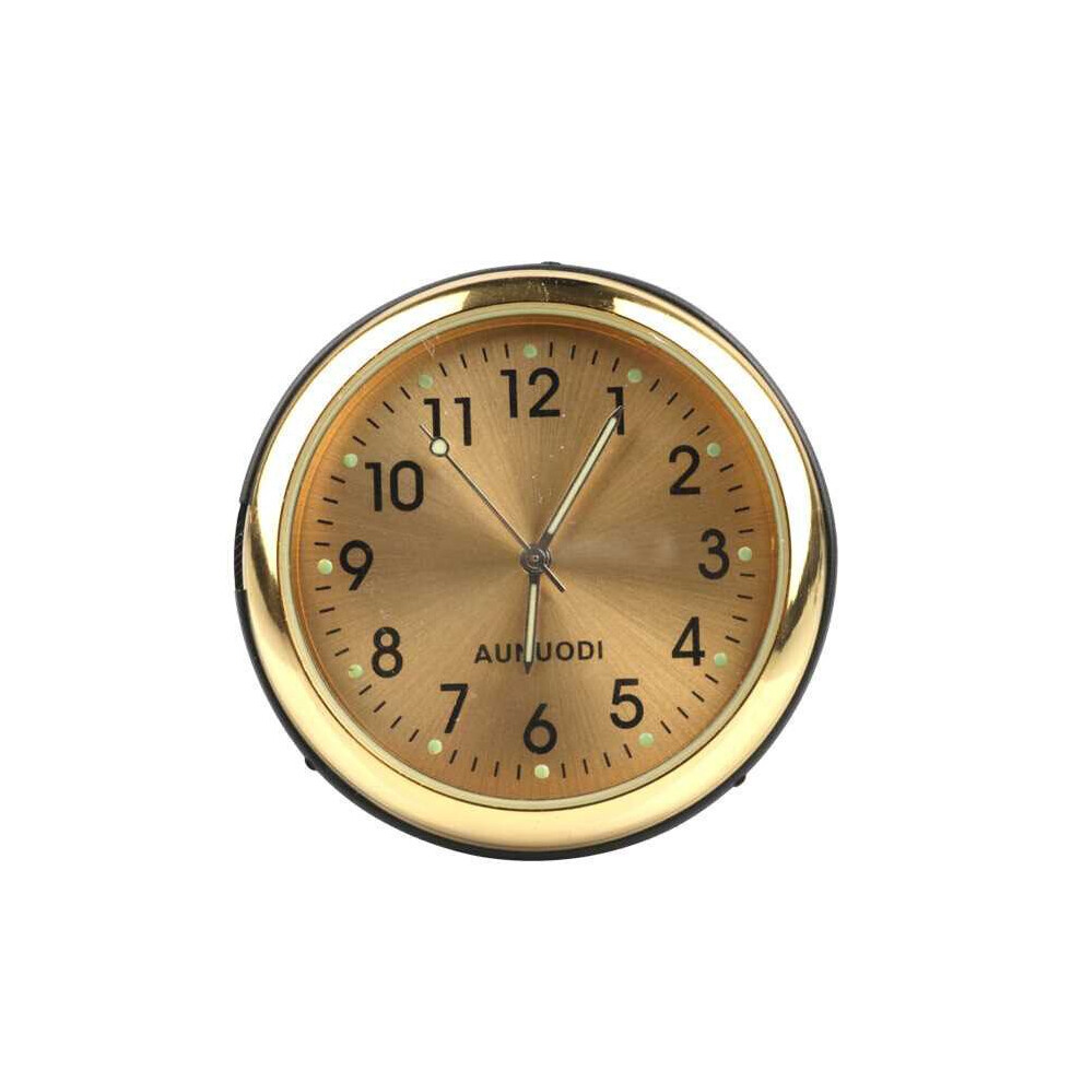 (Gold) Mini Quartz Luminous Analog Watch Stickon Clock For Car Motorcycle Boat Bike-image-OPC-PJ78BPN-NEW