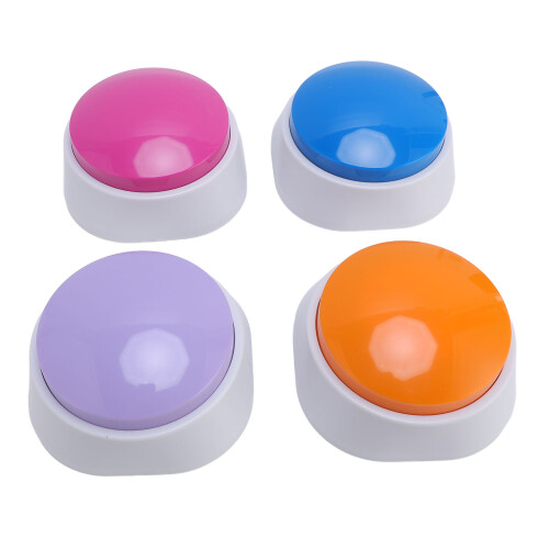 4PCS Voice Recording Button 30Sec Playback Abs Rose Blue Violet Orange 1