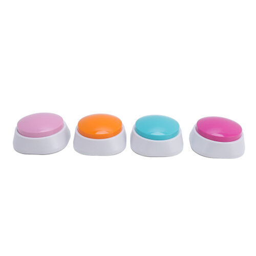 4 PCS Pet Training Buttons, 30-Second Record, Interactive Cat & Dog Buttons