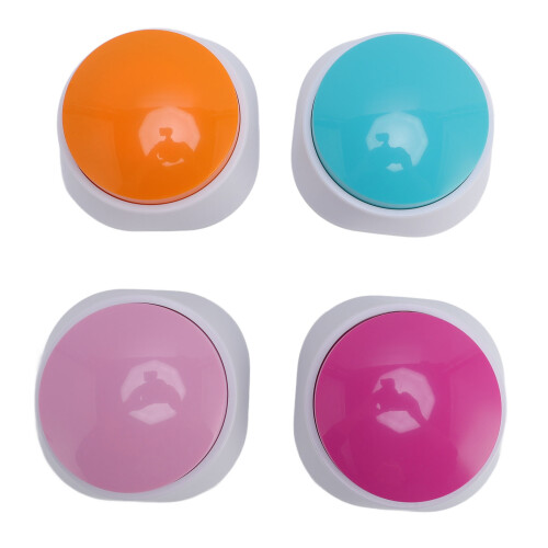 4 PCS Pet Training Buttons, 30-Second Record, Interactive Cat & Dog Buttons 1