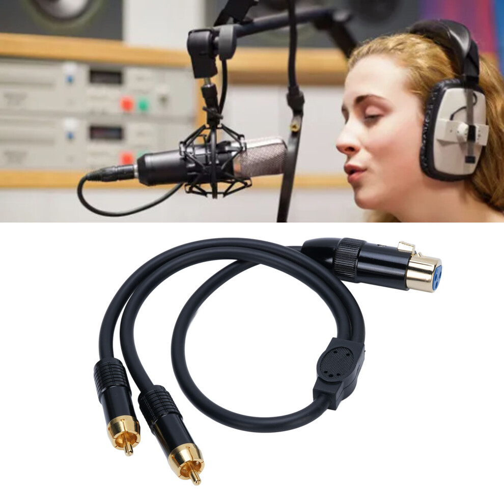 Xlr Female Y Splitter Cable 1.6Ft Pvc Copper For Mixer Speaker 8071330196444
