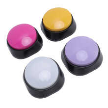 4PCS Pet Talking Buttons for Dogs, 30s Record, Yellow, Violet, White & Rose Red