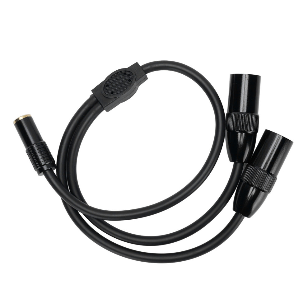 Dual Xlr To 6.35Mm Stereo Splitter Cable 1.6Ft Pro Audio Adapter 7891330196562