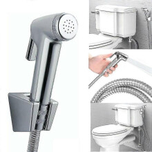 Chrome Bidet Shattaf Douche Spray Tap Hygienic Toilet Muslim Shower Head Hose Tw