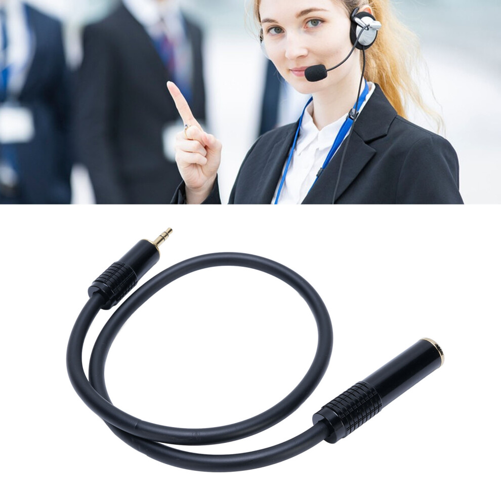 6.35Mm Female To 3.5Mm Male Stereo Extension Cable Â 0.5M Black 9331330196660