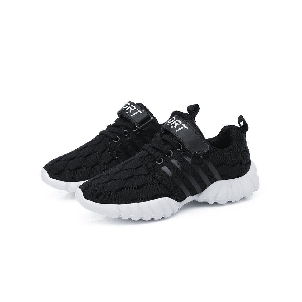 (Black, EU32) Boys Girls Sweet Sports Running Shoe Casual Breathable Sneaker Shoes Kids Big