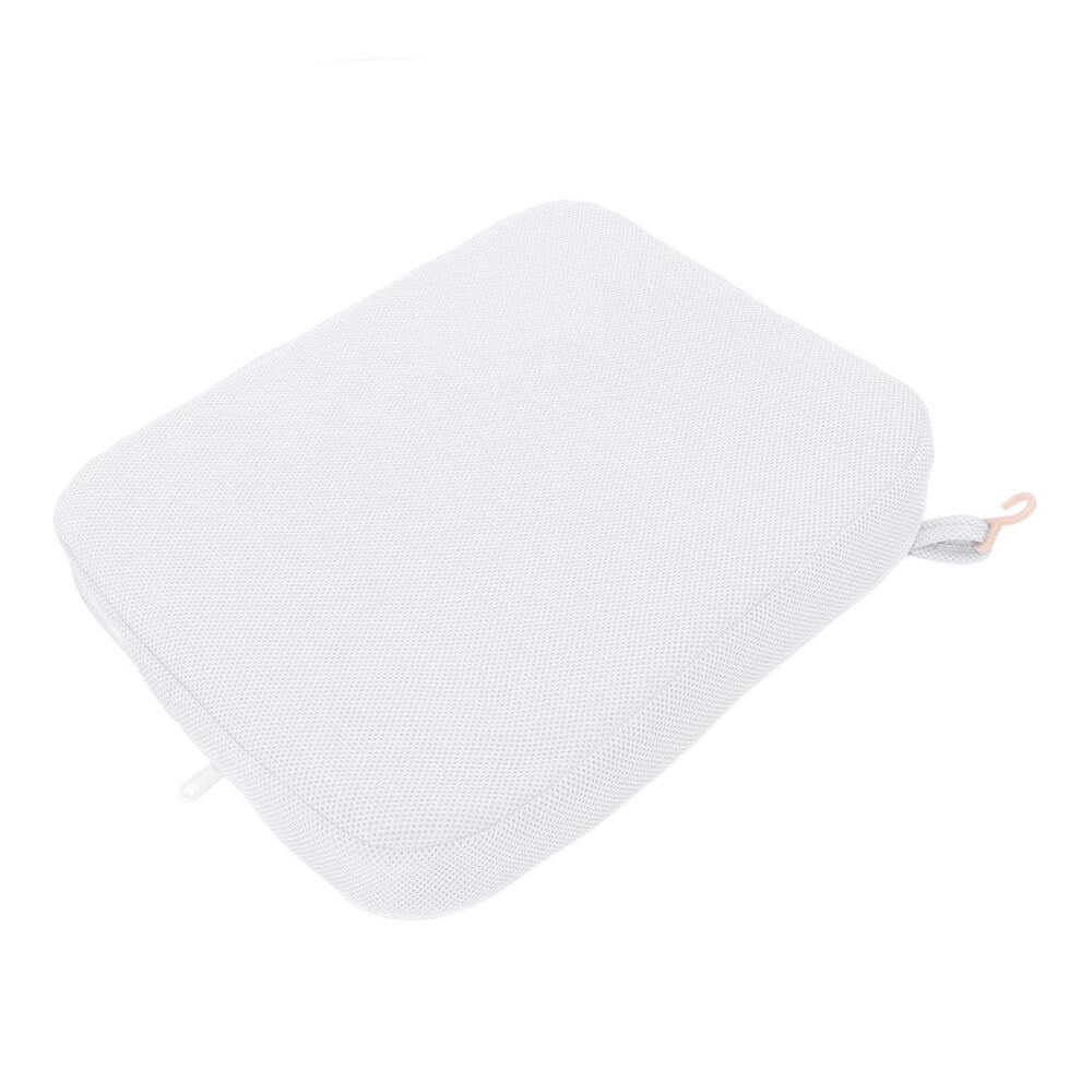 Breathable Shower Seat Cushion 6x33x41cm, Washable Support, White