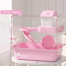 (Pink) Large Hamster Cage Small Animal Habitat Pet Carrier