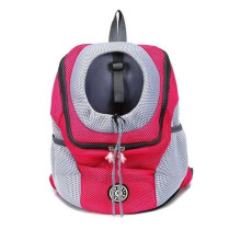 (L, Red) Summer Dog Backpack Carrier Summer Dog Backpack Front Dog Backpack Carrier For Small Medium Dogs