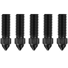 5PCS 3D Printer Hardened Steel Nozzles 0.4mm, High Speed Printing and High Flow Extruder Nozzles for K1, K1 Max Printer