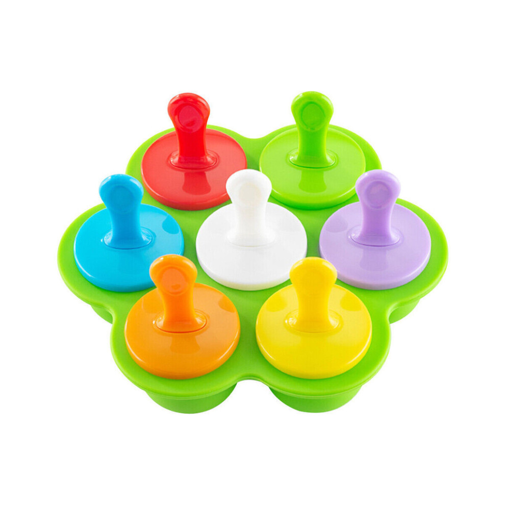 (Green) Mini Ice Lolly Cream Maker Mold Tray Diy Popsicle Mould Yogurt Frozen Icebox