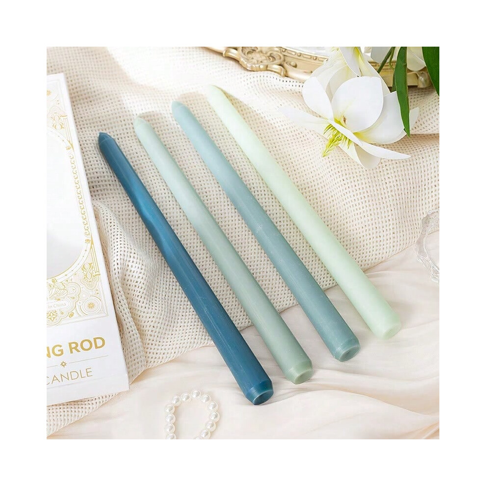 (Green) 25cm European candlelight dinner long pole candlestick candle wedding banquet party holiday decoration smokeless table ornaments-image-OPC-PJ78GFQ-NEW