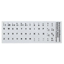 18x6.5cm Keyboard Layout Stickers Spanish Letters Keypad Protective Film