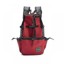 (L, Red) Pet Dog Carrier Travel Backpack Outdoor Ventilation Breathable Bicycle Motorcycle Outdoor Hiking Spo