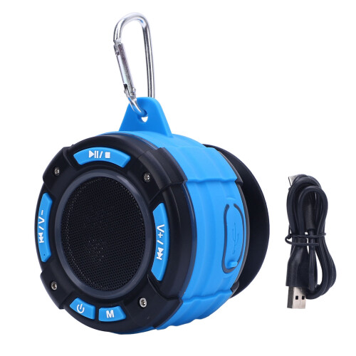 IPX7 Bluetooth Shower Speaker with RGB Lights 730mAh, 8.5cm, Blue 2