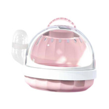 (18.6cmx18.6cmx16cm, pink) Hamster Carry Case Cage Convenient Large for Hedgehog Vacation Small Animals yellow