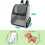 Pet travel portable backpack-black-medium 3