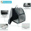 Pet travel portable backpack-black-medium 4