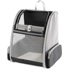 Pet travel portable backpack-black-medium