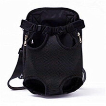 (S, Black) Pet Travel Dog Backpack Carrier, Head-Out Design, Breathable, Puppy Front Carrier, Pet Hiking Bag