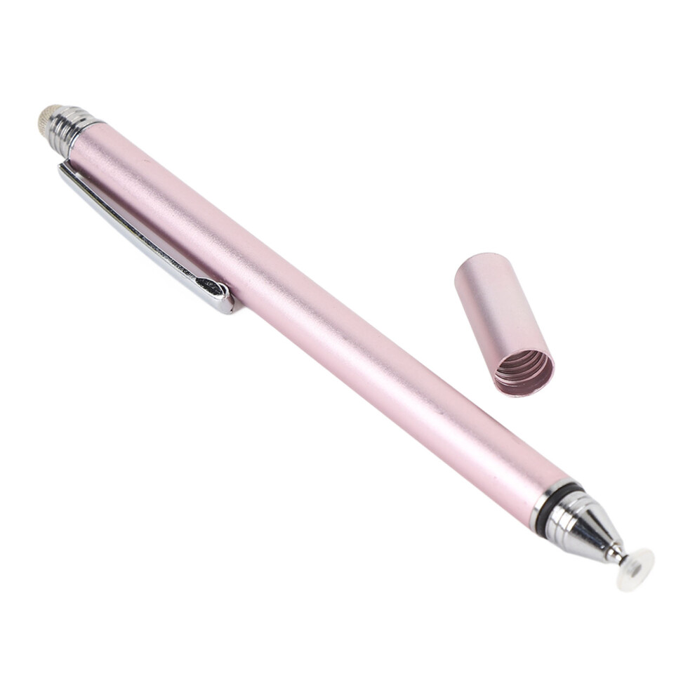 High Sensitivity 2-In-1 Aluminum Stylus Pen For Touchscreens Pink 4661330199022