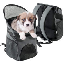 Dog Backpack Pet Cat Puppy Carrier Travel Bag Fabric Shoulder Straps