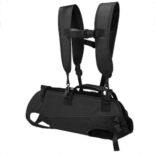 An Adjustable Hands-Free Dog Carrier Backpack, a Front-Facing Chest Bag for Pets 15-25Kg.