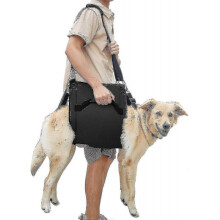 (XL) Dog Carry Sling, Emergency Backpack Pet Legs Support & Rehabilitation Dog (black) Lift Harness For Nail Trimming, Dog Carrier fg2025031701996