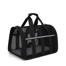 (Black Large size) Cats Carriers Pet Carrier For Small Medium Cats Puppies Folding Travel Carrier