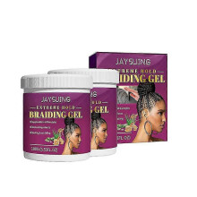 2pcs 100g Extreme Hold Braid Gel Smooths & Tames Frizz Hair Gel for Braids Locks Twists Cornrows