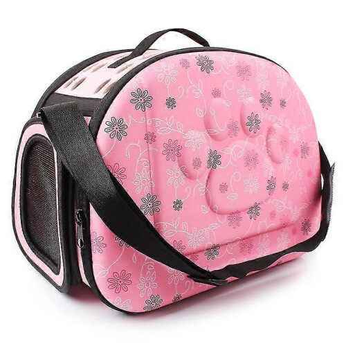 (Pink) Breathable Foldable Pet Bag For Dog Cat