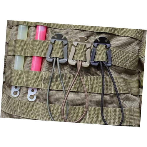 20 pieces Elastic Rope Clips Gear Clip Backpack Accessories Backpack Strap Attachments 1