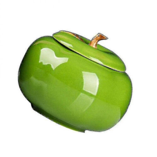 1pc Indoor Use Desktop Ashtray Fruit Shaped Lid Ashtray Ceramic Ashtray (green) 2