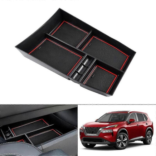 Car Center Console Organizer for Rogue 2021 2022 2023 T33 Interior Accessories Storage Insert Tray 1