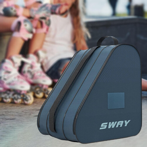 Ice Skate Storage Bag, Inline Skate Bag, Top Handle,, Versatile Breathable Accessories with Adjustable Blue 2