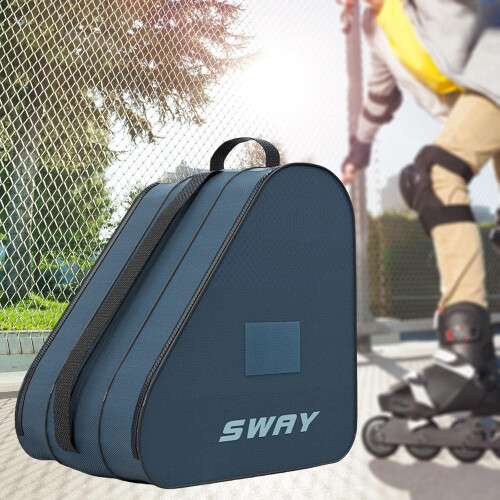 Ice Skate Storage Bag, Inline Skate Bag, Top Handle,, Versatile Breathable Accessories with Adjustable Blue 1