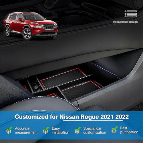 Car Center Console Organizer for Rogue 2021 2022 2023 T33 Interior Accessories Storage Insert Tray 2