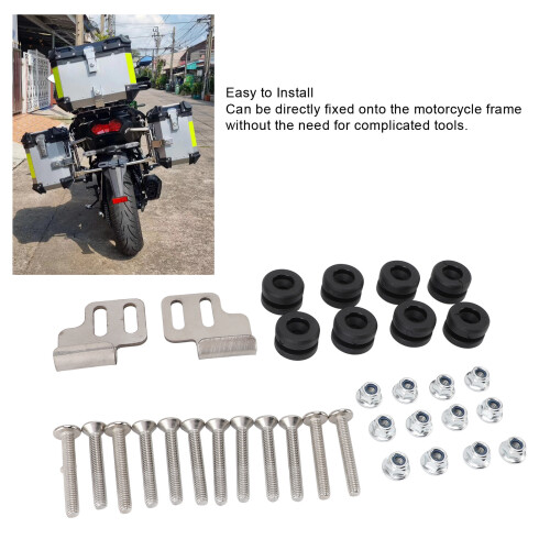Universal Metal Motorcycle Side Luggage Case Fasteners, Secure Mounting 2